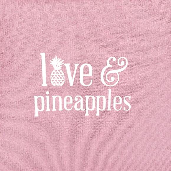 Love & Pineapples Sweatshirt Womens Size M Pink Thats A Horrible Idea Print Top - Picture 6 of 7